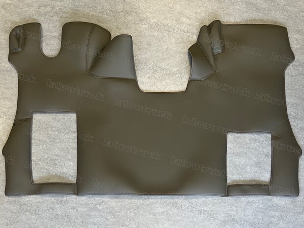 ACTIE! Tunnelhoes met vloermatten in 1 deel geschikt voor SCANIA S NEXT GENERATION (KLAPSTOEL) - glad lederlook antraciet L17,antraciet stiksels. Logo optioneel