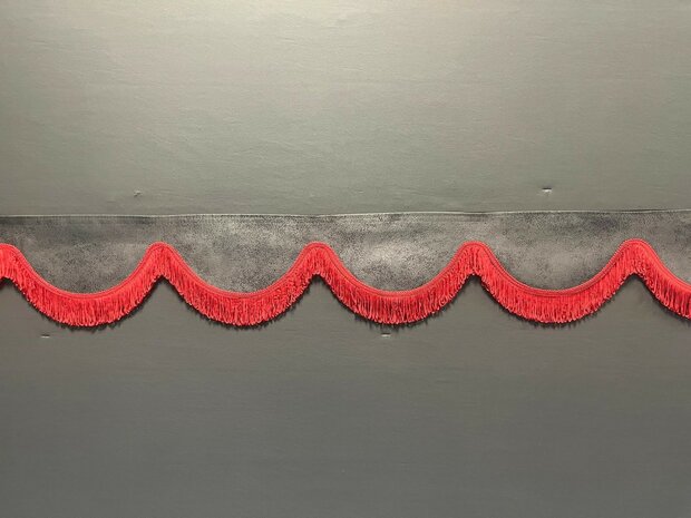 Raamband ingekort TYPE 5 PRIT met DUBBEL viscose franje 5 cm