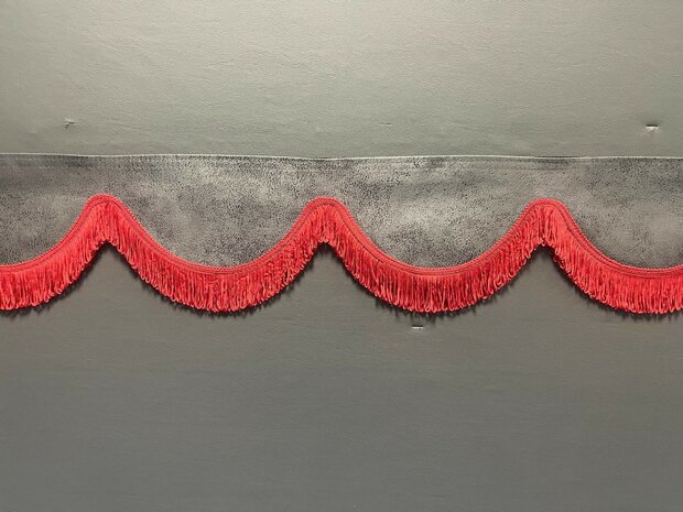 Raamband ingekort TYPE 5 PRIT met DUBBEL viscose franje 5 cm