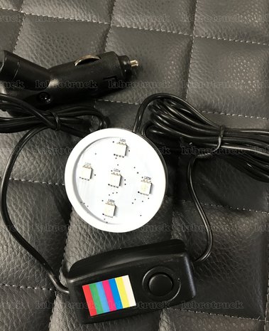 Poppy ledverlichting RGB (7 KLEUREN) LED 12/32 V sigarettenaansteker